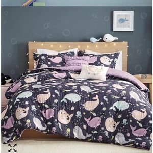 Urban Habitat Kids Magical Narwhals 5-Pc. Coverlet Set